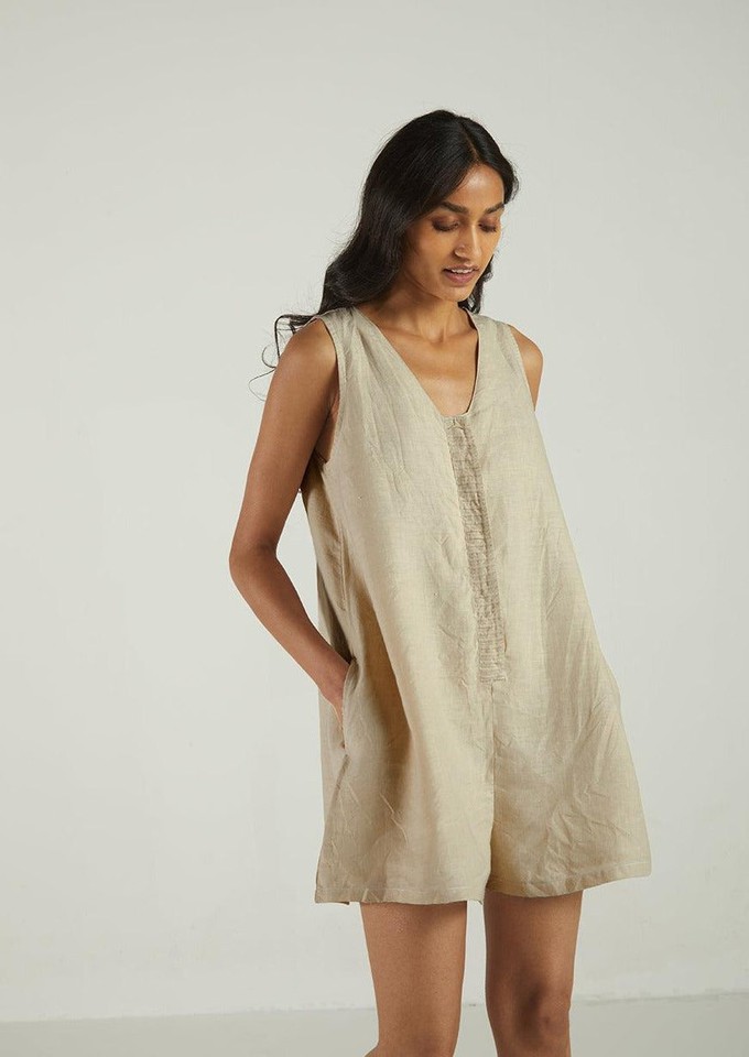 Romp and Play Romper In Sand Beige from Reistor