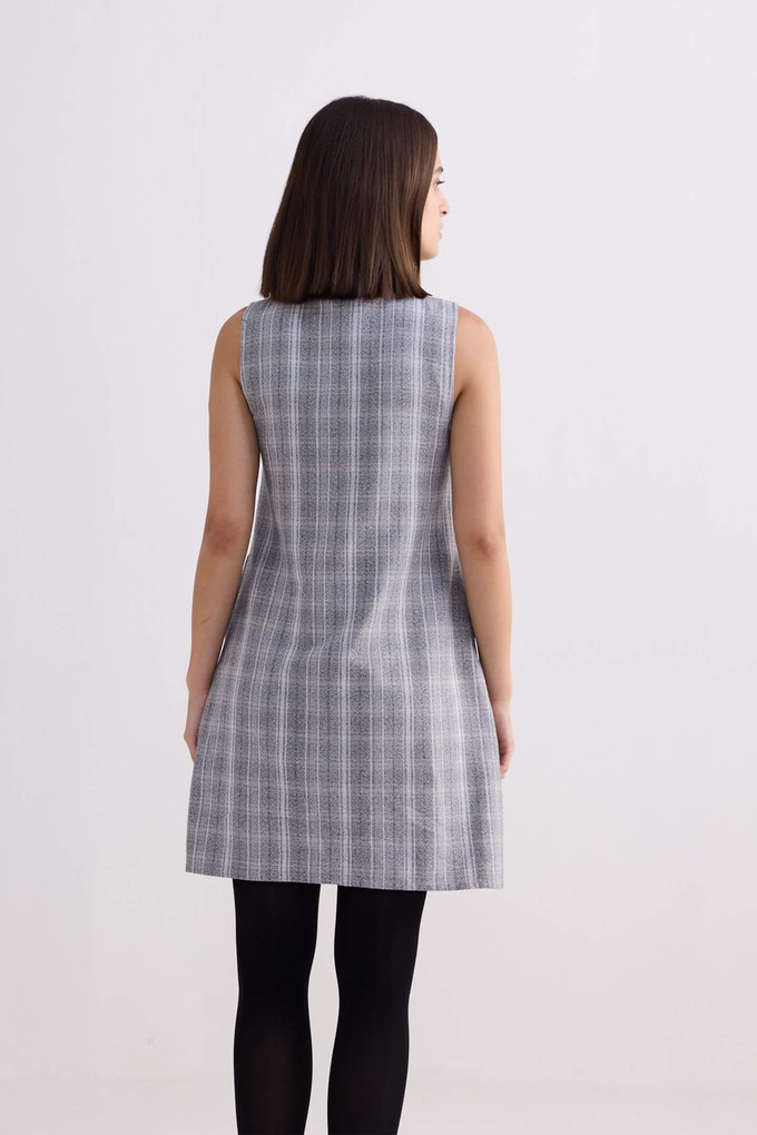 The Cotton Tweed Shift Dress in Grey from Reistor