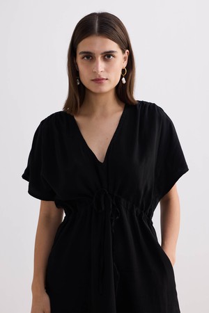 Short gathered Dress in Black from Reistor