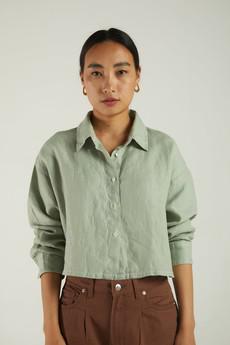 Crop it Like its Hot Shirt in Light Olive via Reistor