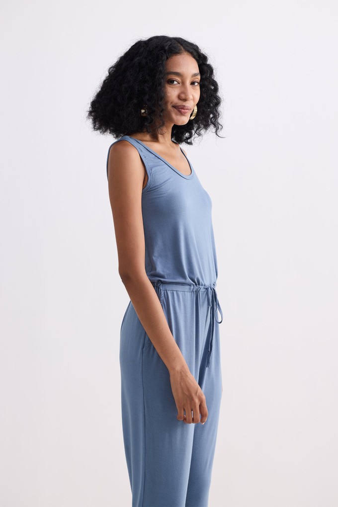 Relaxed Drawstring Jumpsuit in Blue from Reistor