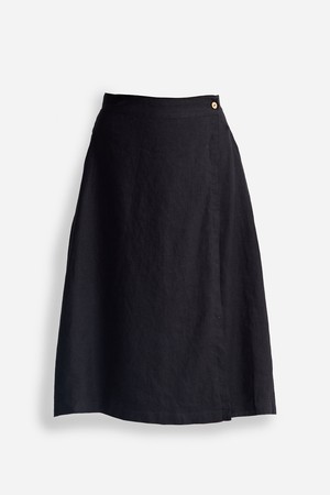 Overlap Midi Skirt in Black from Reistor