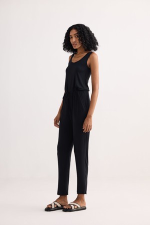 Relaxed Drawstring Jumpsuit in Black from Reistor