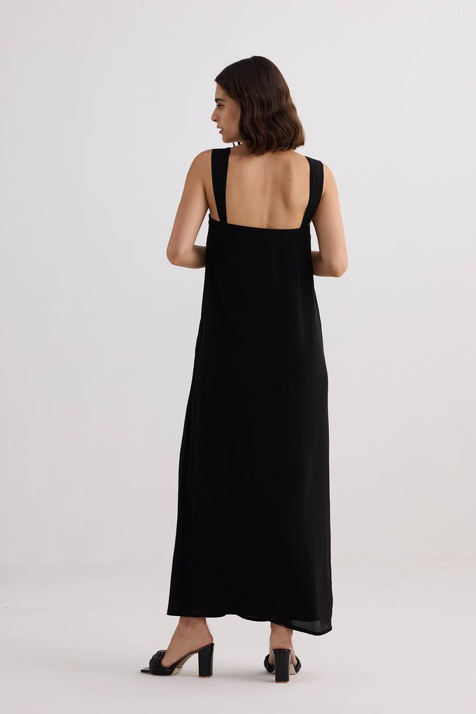 Twilight Twist Strappy Maxi Dress in Black from Reistor