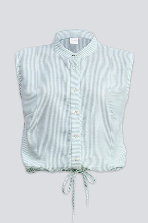 Button-down Shirt with Waist Drawstring in Stripes from Reistor