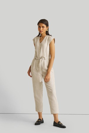 Evening Chai Jumpsuit in Light Beige from Reistor