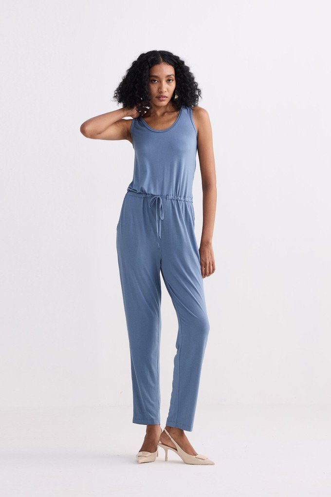 Relaxed Drawstring Jumpsuit in Blue from Reistor