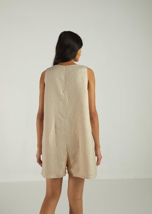 Romp and Play Romper In Sand Beige from Reistor