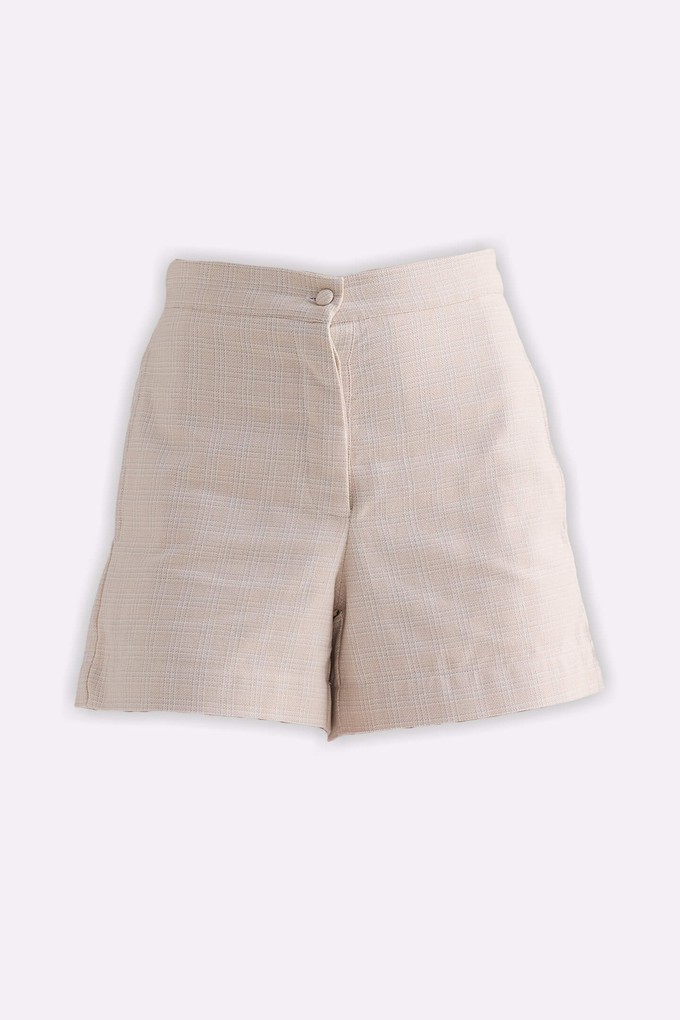 Cotton Tweed Shorts in Cream from Reistor