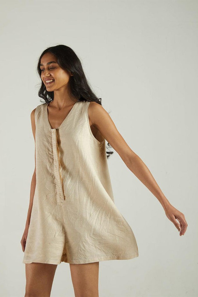 Romp and Play Romper In Sand Beige from Reistor