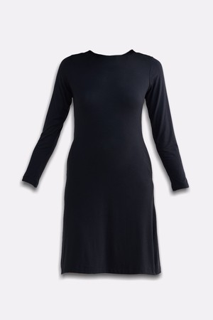 Long Sleeves Fitted Short Dress in Black from Reistor