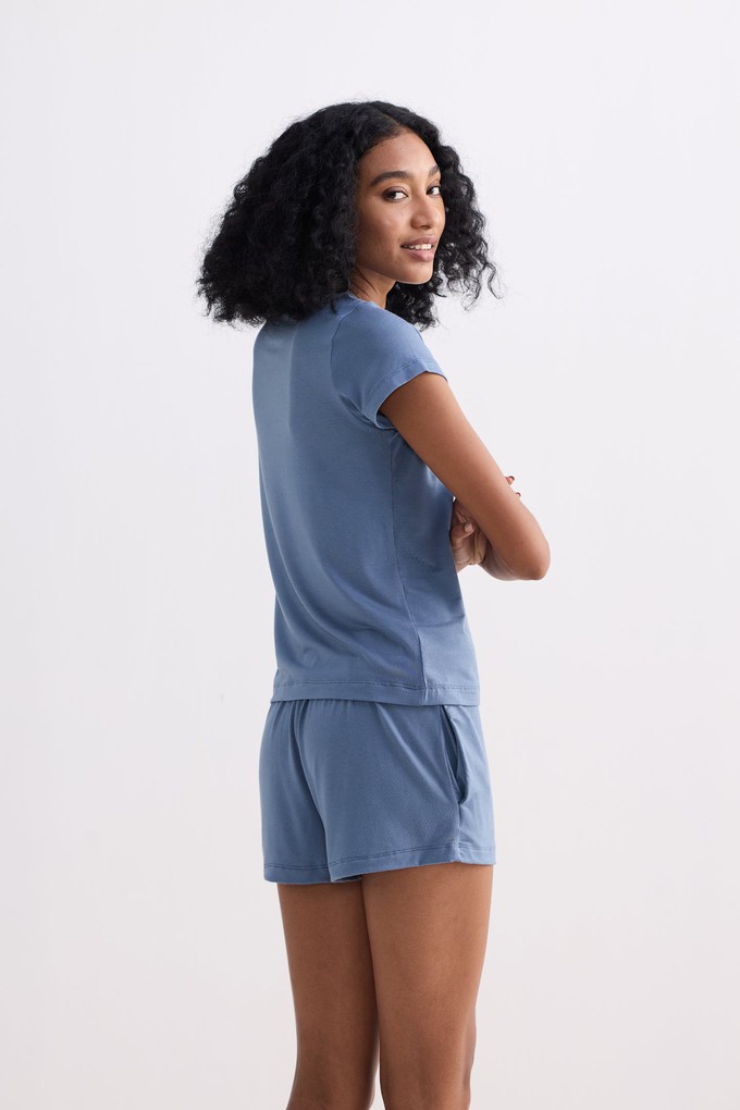 Essential Knit Shorts in Blue from Reistor