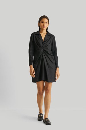 Front Twist Black Dress from Reistor