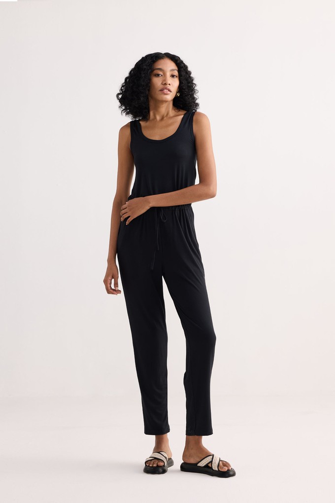 Relaxed Drawstring Jumpsuit in Black from Reistor