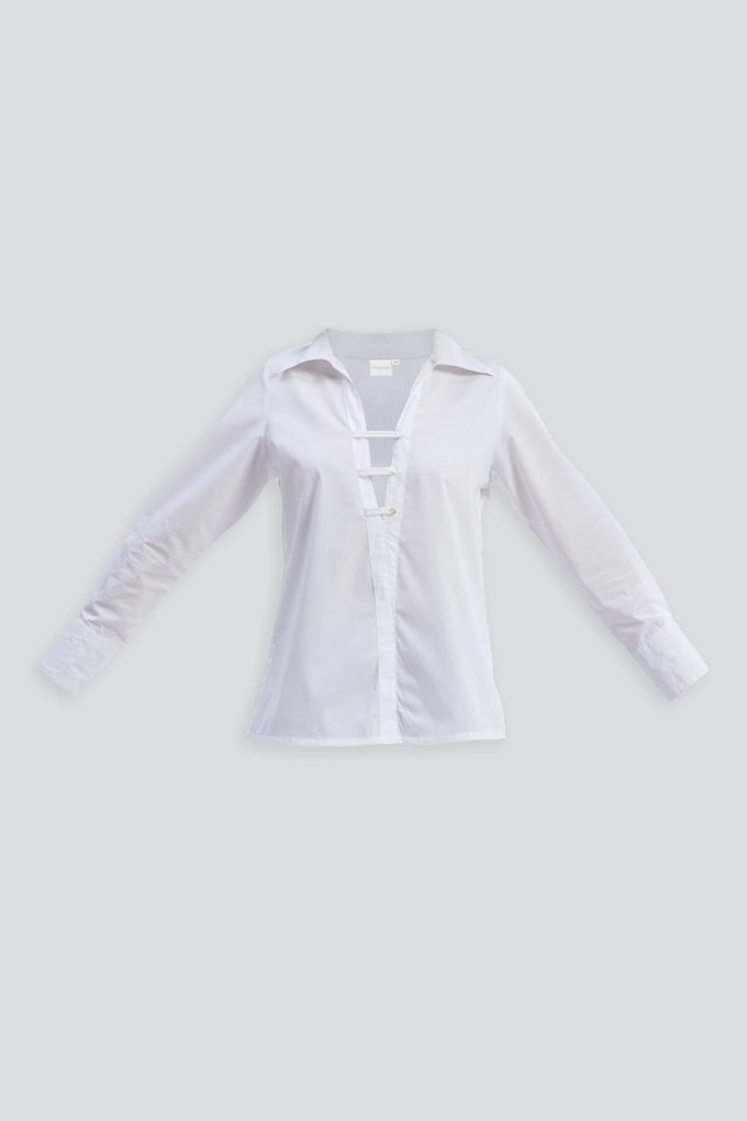 Crisp Details Button-down Shirt in White from Reistor