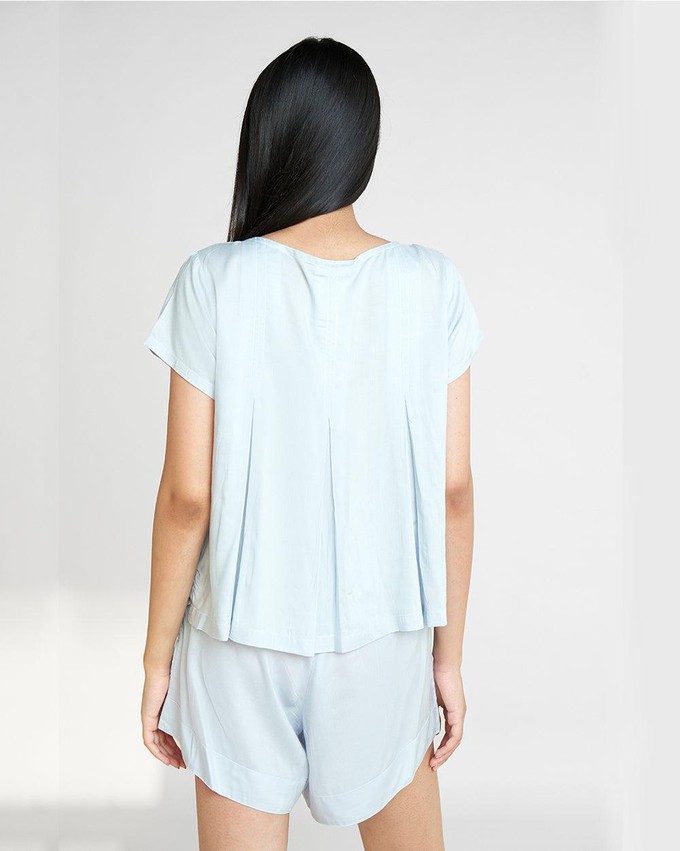 A Dreamy Escape Pajama Shorts Set in Light Blue from Reistor