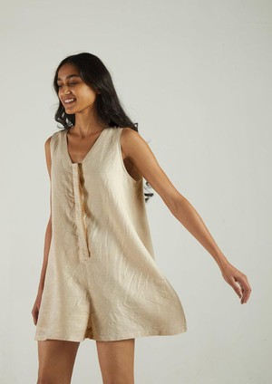 Romp and Play Romper In Sand Beige from Reistor