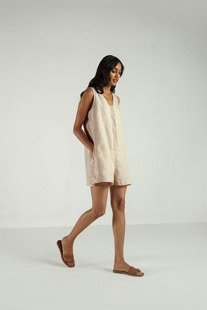 Romp and Play Romper In Sand Beige from Reistor