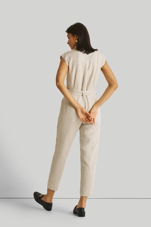 Evening Chai Jumpsuit in Light Beige from Reistor