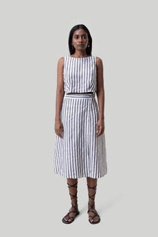 Breezy Summer Set in Linen Stripes via Reistor