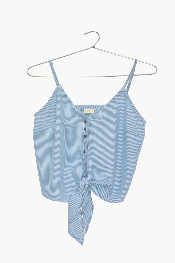 Pool Day Tan Lines Denim Top from Reistor