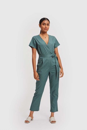 Cropped Wrap Jumpsuit from Reistor