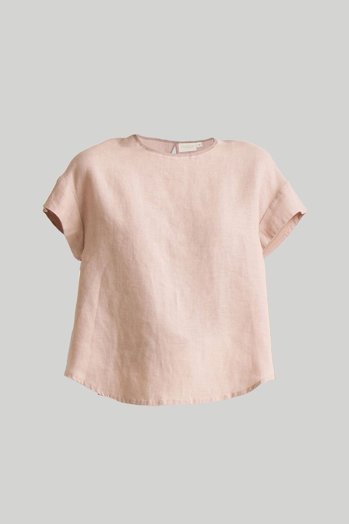 Cap Sleeved Everyday Top in Dusty Pink from Reistor