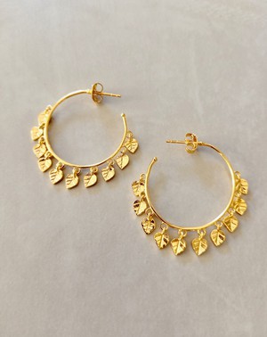 Peepal Leaf Hoops from Rize