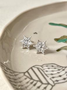 Quartz Star Stud Earrings via Rize