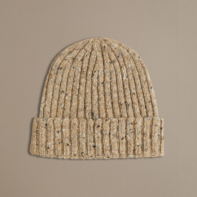 Unisex Donegal Beanie | Oatmeal from ROVE