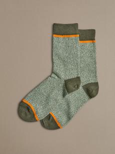 Organic Cotton Socks | Plain Green Marl via ROVE