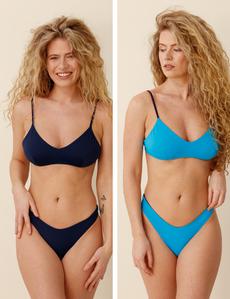 Bikini Top - Jasmine Dark Blue/ Turquoise via Savara Intimates