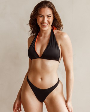 Bikini Top - Lovelli Black/Orange from Savara Intimates