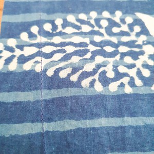 Indigo block-printed table runner, handmade from Shakti.ism