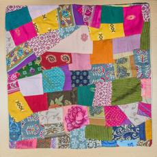 Handmade Patchwork Sari Cushion Cover via Shakti.ism