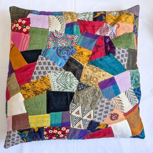 Handmade Patchwork Sari Cushion Cover from Shakti.ism