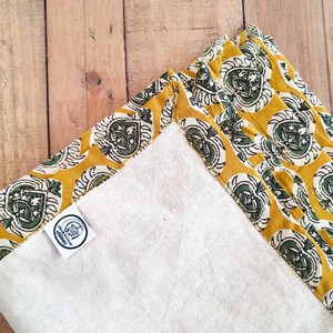 Bagru block-printed placemats set of 2, handmade table mats from Shakti.ism