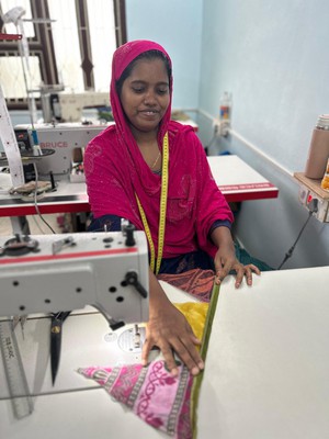 Upcycled sari flags, reusable sari bunting from Shakti.ism