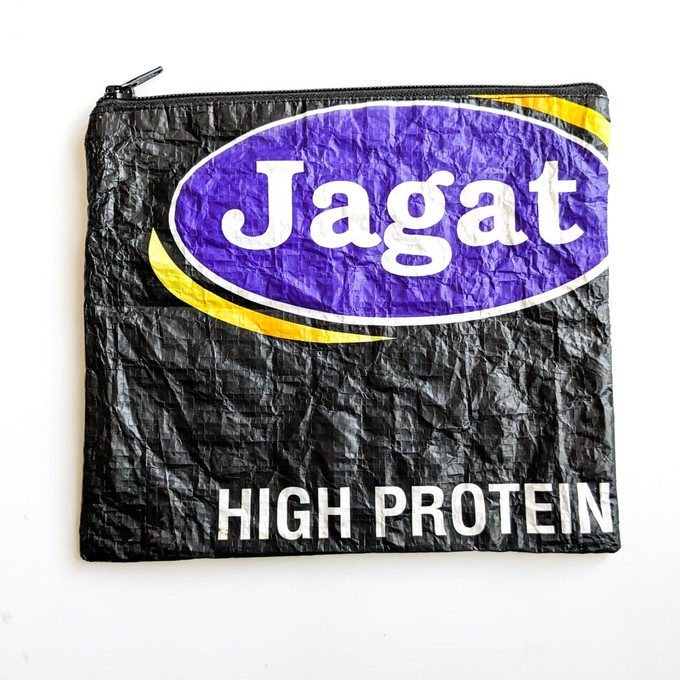 Recycled rice bag pouch, fair trade from Shakti.ism