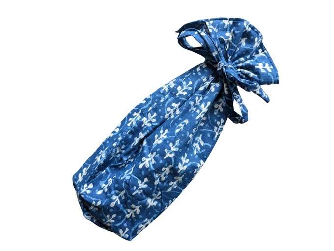 The perfect reusable gift bag, Handmade Kalamkari Cotton Pouch, Bottle Gift Bag from Shakti.ism