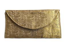 Gold sari clutch, evening bag via Shakti.ism