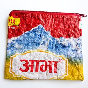 Recycled rice bag pouch, fair trade from Shakti.ism