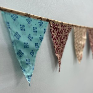 Upcycled sari flags, reusable sari bunting from Shakti.ism