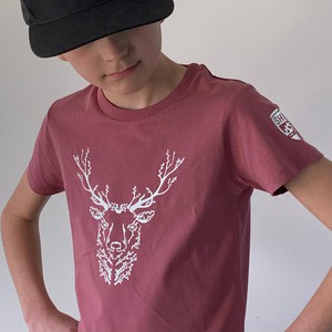 Het Hert Kids T-shirt - Dark Rose from Shiftr for nature