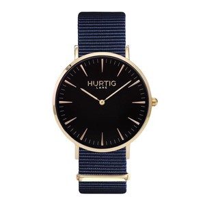 Montezuma Nylon Watch Gold, Black & Ocean Blue from Shop Like You Give a Damn