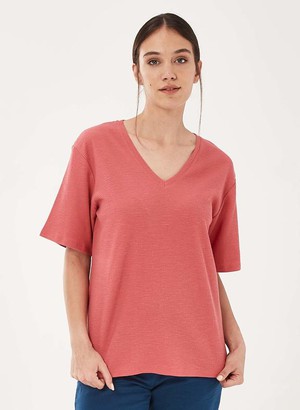 T-Shirt Jacquard Jersey Pink from Shop Like You Give a Damn