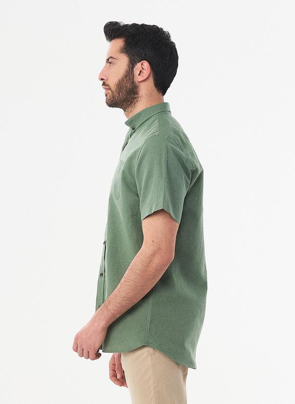 Shirt Linen Blend Green from Shop Like You Give a Damn