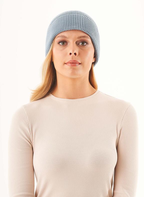 Unisex Beanie Organic Cotton Dusty Blue from Shop Like You Give a Damn