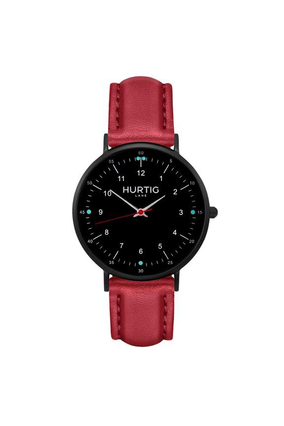 Moderna Watch All Black & Cherry Red from Shop Like You Give a Damn