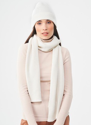 Unisex Knitted Scarf White from Shop Like You Give a Damn